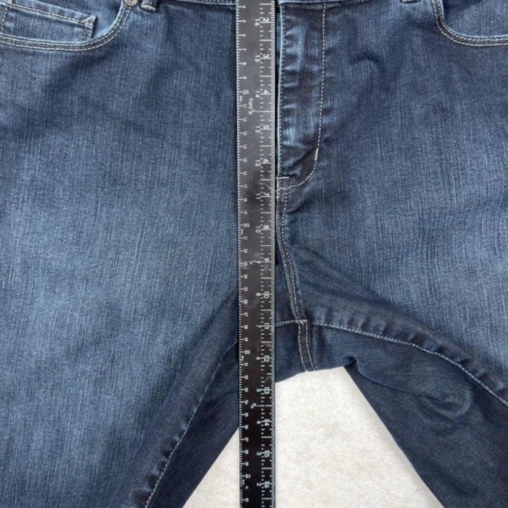 VTG Coldwater Creek Shorts Womens 12 Natural Fit Board Jeans Stretch Dark Wash - Picture 5 of 11
